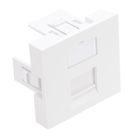 LEVITON WALLPLATES 1 PORT 45X45MM INS WH LI145-2W1